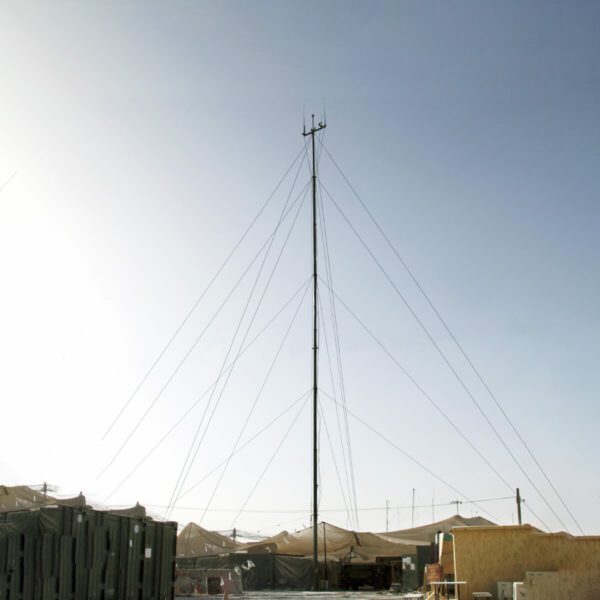 EXL mast system deployed in desert environment